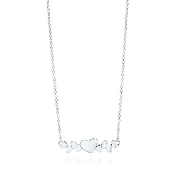 Tiffany's Paloma Picasso Modern Heart Pendant Necklace 529 Silver - 16” - 18” - Picture 2 of 15
